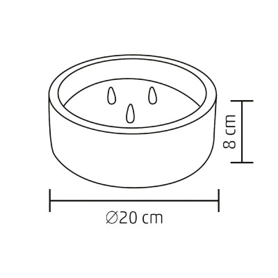 Candela piatra LED, Ø20x8 cm - CDL 20